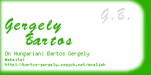 gergely bartos business card